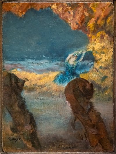 Ballerina blu e contrabbasso da Edgar Degas
