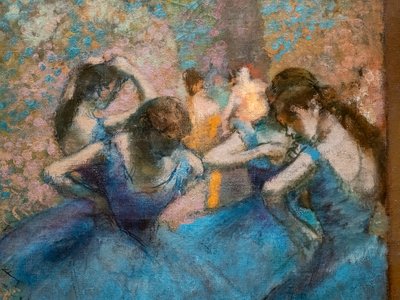 Ballerine blu (dettaglio) da Edgar Degas