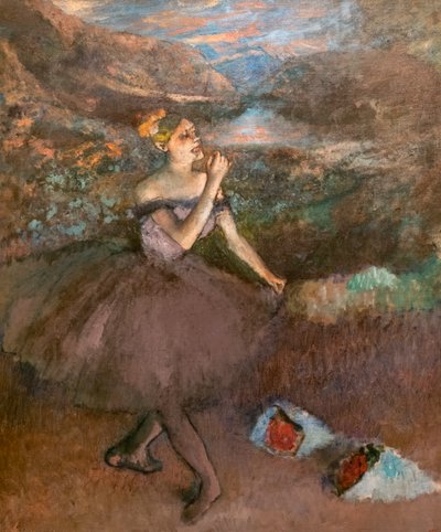 Ballerina con bouquet da Edgar Degas