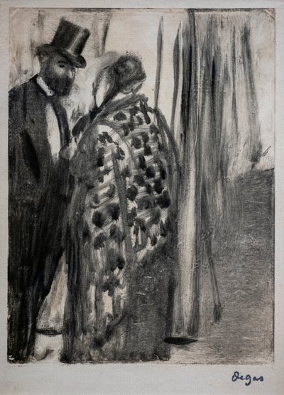 Conversazione (Ludovic Halevy e Madame Cardinal). Intorno al 1876-1877 da Edgar Degas