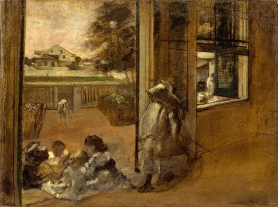 Cortile di una casa (New Orleans) da Edgar Degas