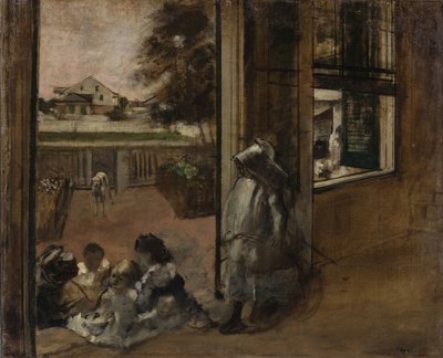 Cortile di una casa a New Orleans da Edgar Degas