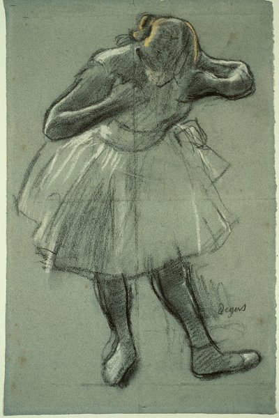 Ballerina che si piega in avanti da Edgar Degas