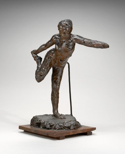 Ballerina che tiene il piede destro con la mano destra da Edgar Degas