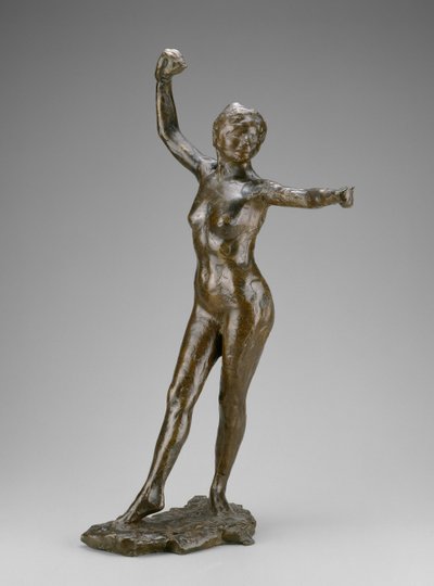 Ballerina pronta a danzare, piede destro in avanti, modellata 1882-95 fusa 191921 da Edgar Degas
