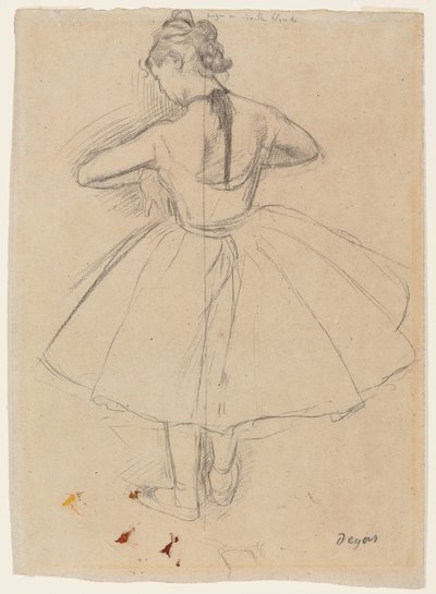 Ballerina in piedi, vista da dietro da Edgar Degas