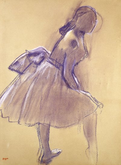Ballerina in piedi, di profilo, c.1880 da Edgar Degas