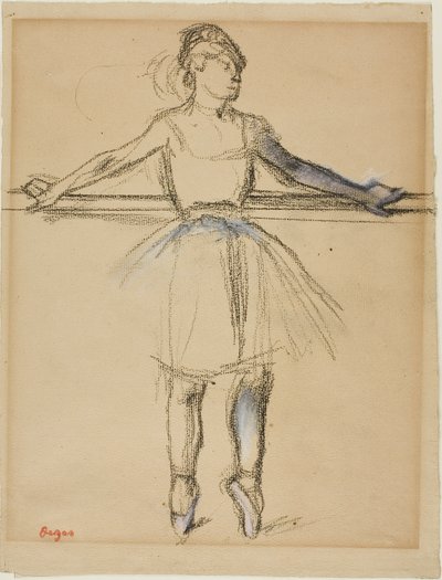 Ballerina al bar (su Point) da Edgar Degas