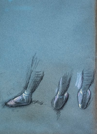 Ballerina di spalle e tre studi di piedi (dettaglio) da Edgar Degas