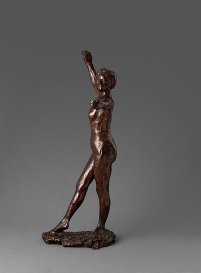 Ballerina pronta a danzare, piede destro in avanti, Prèparation à la danse, pied droit en avant, 1895-1900 da Edgar Degas