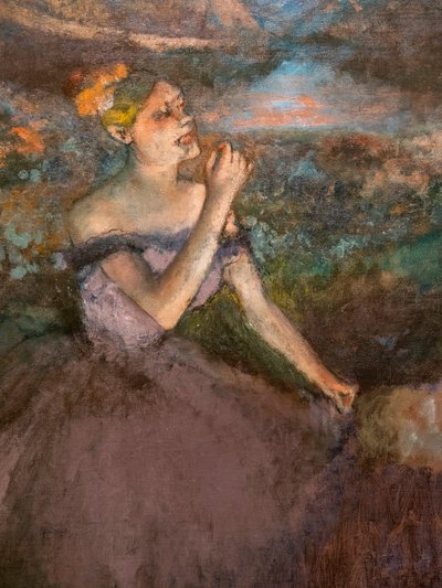 Ballerina con bouquet (dettaglio) da Edgar Degas