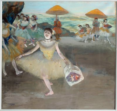 Ballerina con il bouquet che saluta sul palco (1878) da Edgar Degas