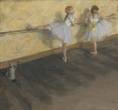 Ballerine che si esercitano alla sbarra da Edgar Degas