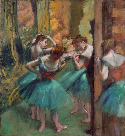 Ballerini in rosa e verde da Edgar Degas