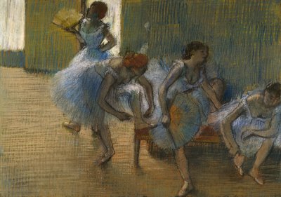 Ballerine su una Panchina, c.1898 da Edgar Degas