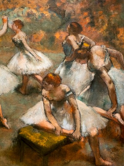 Ballerine sul palco (dettaglio) da Edgar Degas
