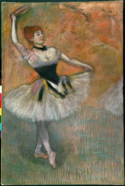 Ballerina con tamburello da Edgar Degas