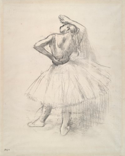 Ballerina in piedi, braccio destro alzato da Edgar Degas