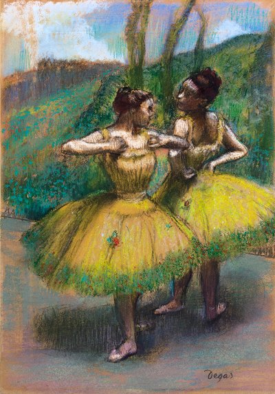 Danseuses jupes jaunes da Edgar Degas