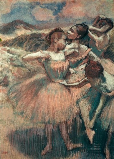 Ballerine, gonne salmone da Edgar Degas