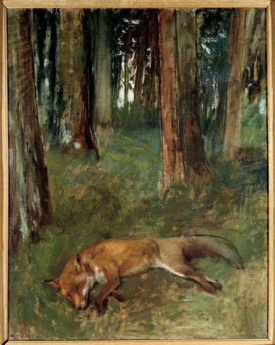 Volpe morta in un bosco da Edgar Degas