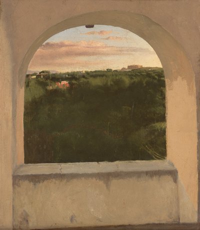 Degas - Paesaggio italiano visto attraverso un lucernario, 1856-59 circa, L 48 da Edgar Degas