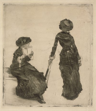 La pittrice Mary Cassatt al Louvre, collezione di antichità da Edgar Degas