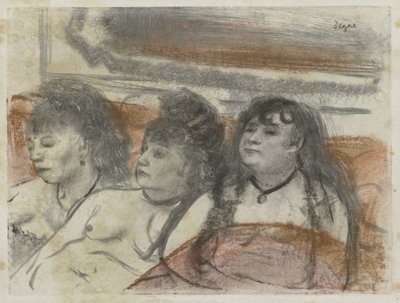 Tre donne in un bordello da Edgar Degas