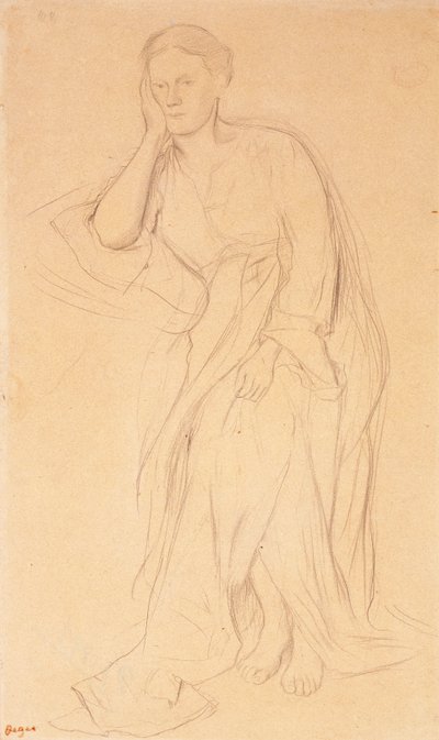 Eugenie Fiocre, studio per Mlle Fiocre nel balletto La Sorgente, c.1867 da Edgar Degas