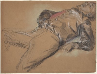 Fantino Caduto (studio per "Scena dalla Corsa a Ostacoli: Il Fantino Caduto") da Edgar Degas