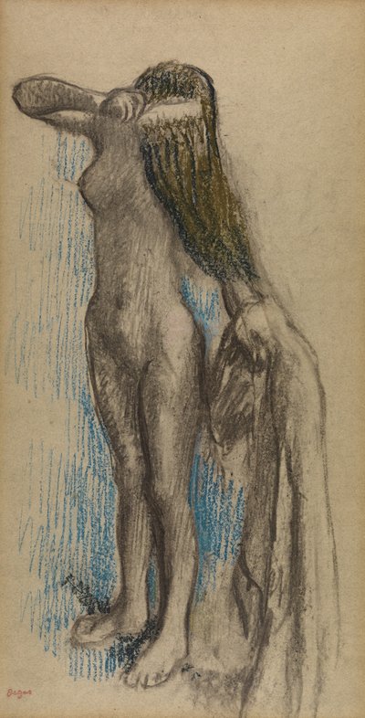 Femme se Coiffant, c.1887-90 da Edgar Degas