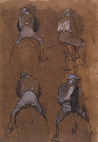 Quattro studi di un fantino da Edgar Degas