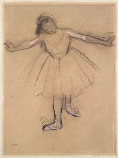 Vista frontale di una danzatrice, c.1877 da Edgar Degas