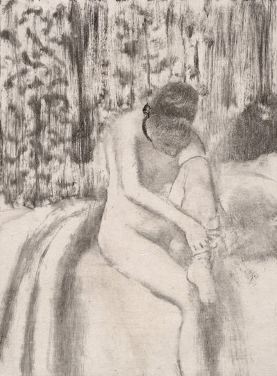 Ragazza che si Mette le Calze, 1876-77 da Edgar Degas