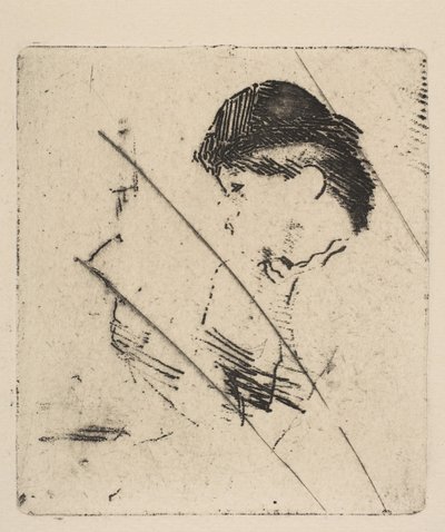 Testa e spalle di una giovane donna di profilo I, ca. 1879 da Edgar Degas