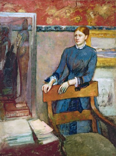 Helene Rouart nello studio di suo padre, c.1886 da Edgar Degas