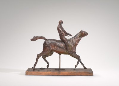 Cavallo al galoppo, girando la testa a destra, i piedi non toccano il suolo da Edgar Degas