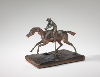 Cavallo al galoppo sul piede destro, solo il piede sinistro posteriore tocca il suolo da Edgar Degas