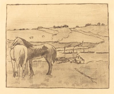 Cavalli nel Prato (Chevaux dans la prairie) da Edgar Degas