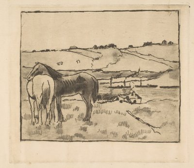Cavalli nel prato, 1891-92 da Edgar Degas