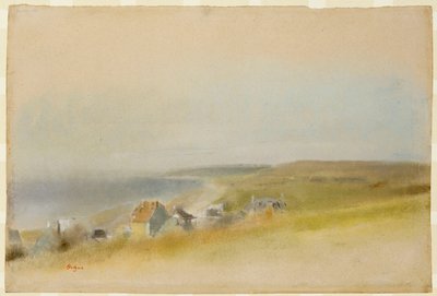 Case sul bordo della scogliera a Villers-sur-Mer, 1869 da Edgar Degas