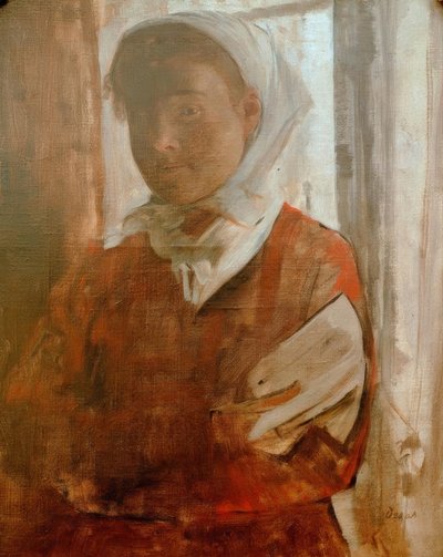 Giovane donna con fazzoletto bianco da Edgar Degas