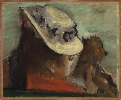 Signora con un cane, c.1877 da Edgar Degas
