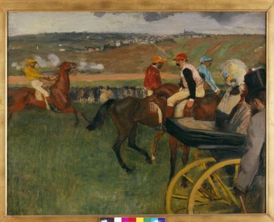 Il campo di corse. Fantini dilettanti vicino a una carrozza da Edgar Degas