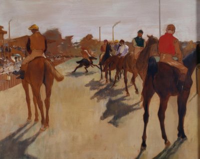 La sfilata, detta anche Cavalli da corsa davanti alle tribune da Edgar Degas