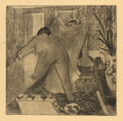 Uscendo dal bagno da Edgar Degas