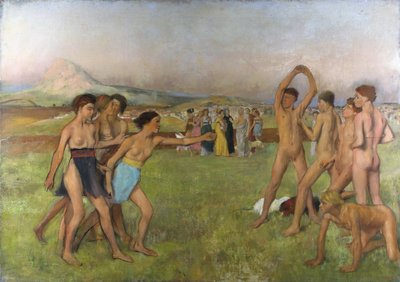 Piccole ragazze spartane che provocano i ragazzi da Edgar Degas