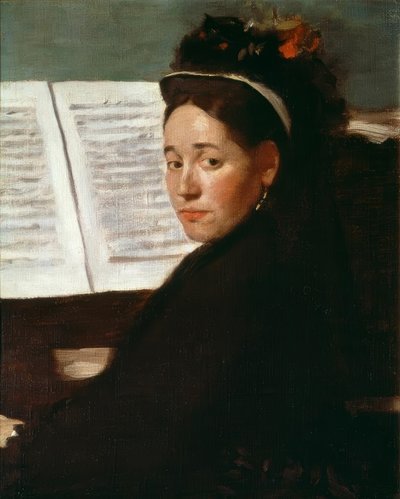 Mademoiselle Dihau al pianoforte da Edgar Degas