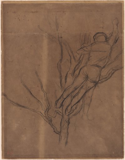 Uomo che Potatura un Albero da Edgar Degas