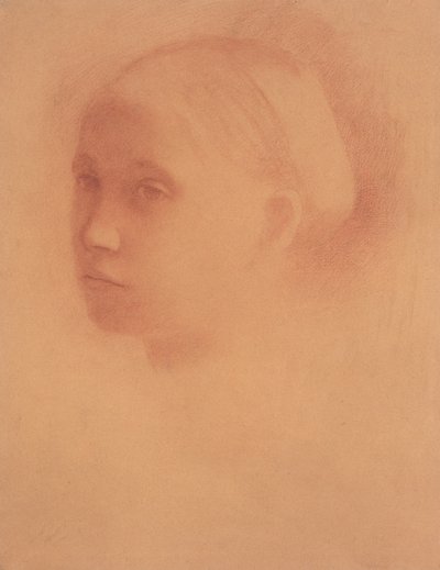 Marguerite Degas bambina, 1854 circa (sanguigna su carta) da Edgar Degas
